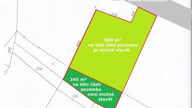 Prodej stavebního pozemku 1 134 m2, obec Libež, okres Benešov. 