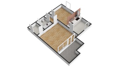 Pronájem bytu 2+1/T/G, 55 m2 + 10 m2 terasa, ulice Podvinný mlýn, Praha 9 - Libeň.