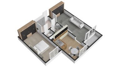 Pronájem bytu 2+1 s lodžií, celkem 60,11 m², Cíglerova 1091/34, Praha 14 – Černý Most