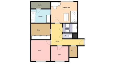 Pronájem krásného bytu 3+1/L/S, 72 m2, Praha 4 - Háje, ul. Anežky Malé