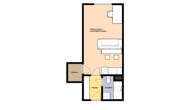 Pronájem hezkého bytu 1+kk, 29m2, Praha 10 - Hostivař, Hostivařská