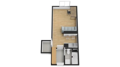 Pronájem hezkého bytu 1+kk, 29m2, Praha 10 - Hostivař, Hostivařská