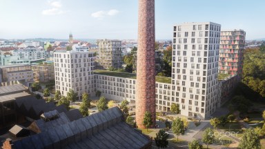 Prodej bytu 2+kk s terasou v novém projektu Nová papírna v Plzni. 