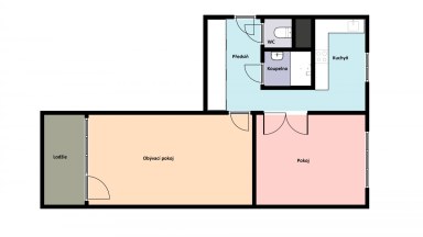 Pronájem hezkého bytu 2+1/L/S, 52 m2, ul. Chomutovská, Kadaň.