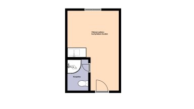 Pronájem bytu 1+kk, 16 m2, Praha 3 - Žižkov, Jeseniova.