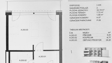 Nový apartmán s terasou a parkovacím stáním v prestižní čtvrti.