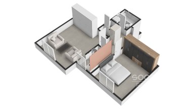 Pronájem bytu 2+kk, 43 m2, Praha 4 - Braník, ul. Branická.