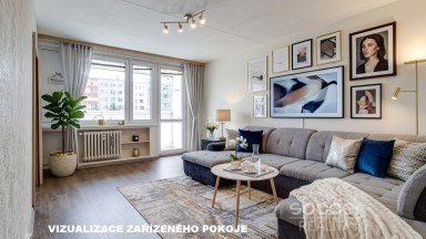 Pronájem bytu 3+1 (77 m²) s lodžií (6 m²) a parkem ve vnitrobloku – ul. Přecechtělova, Praha 13